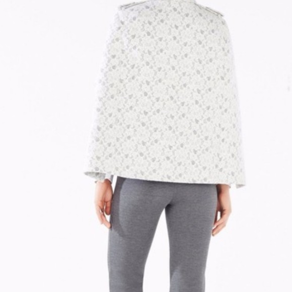 White Off Jameson Floral Lace Poncho/Cape - Picture 5 of 8